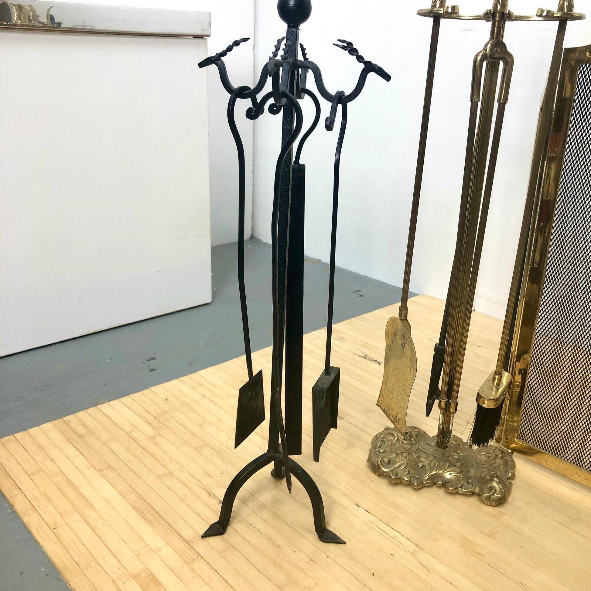 Gazelle Fireplace Tool Set | Forged Iron