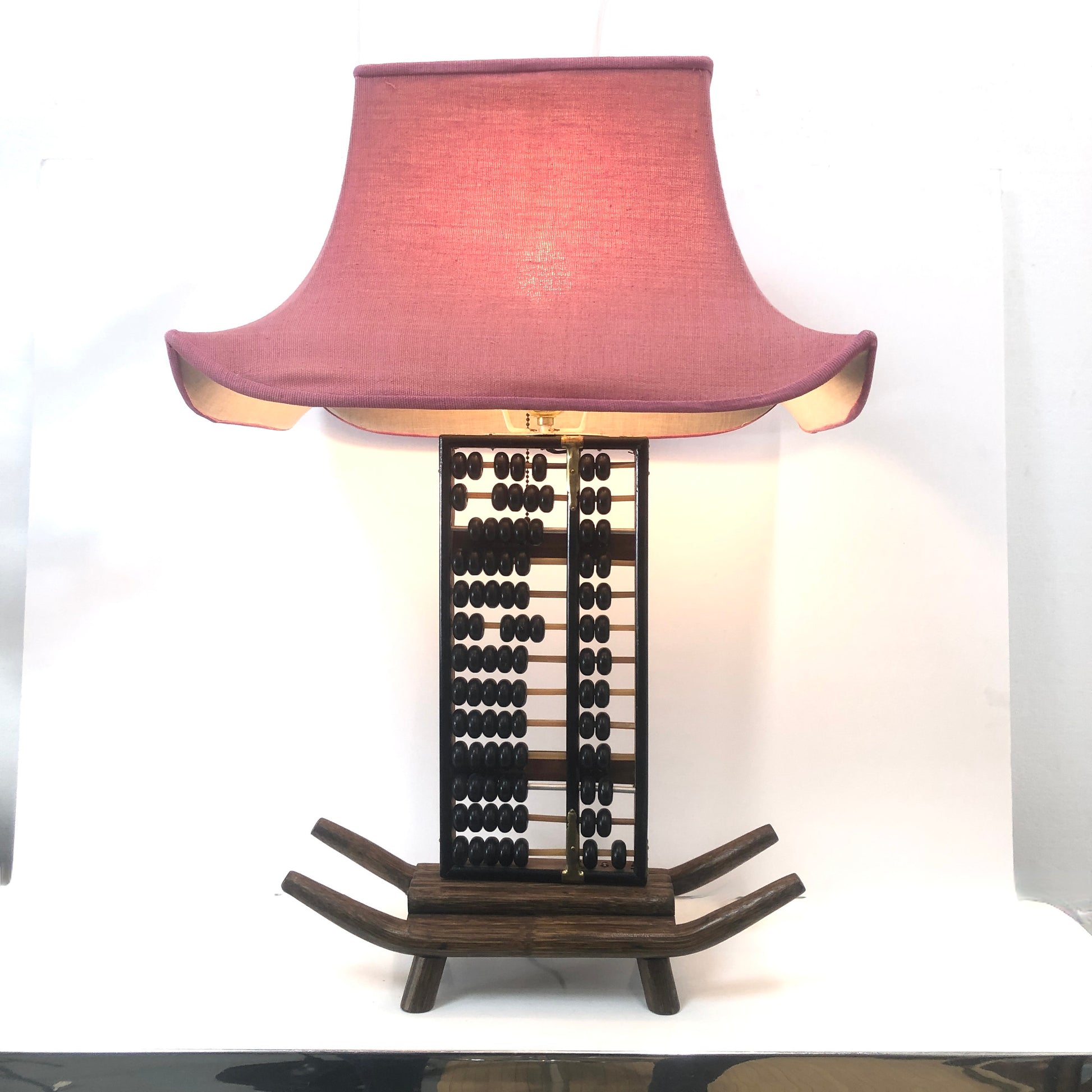 Large Chinoiserie Abacus Table Lamp
