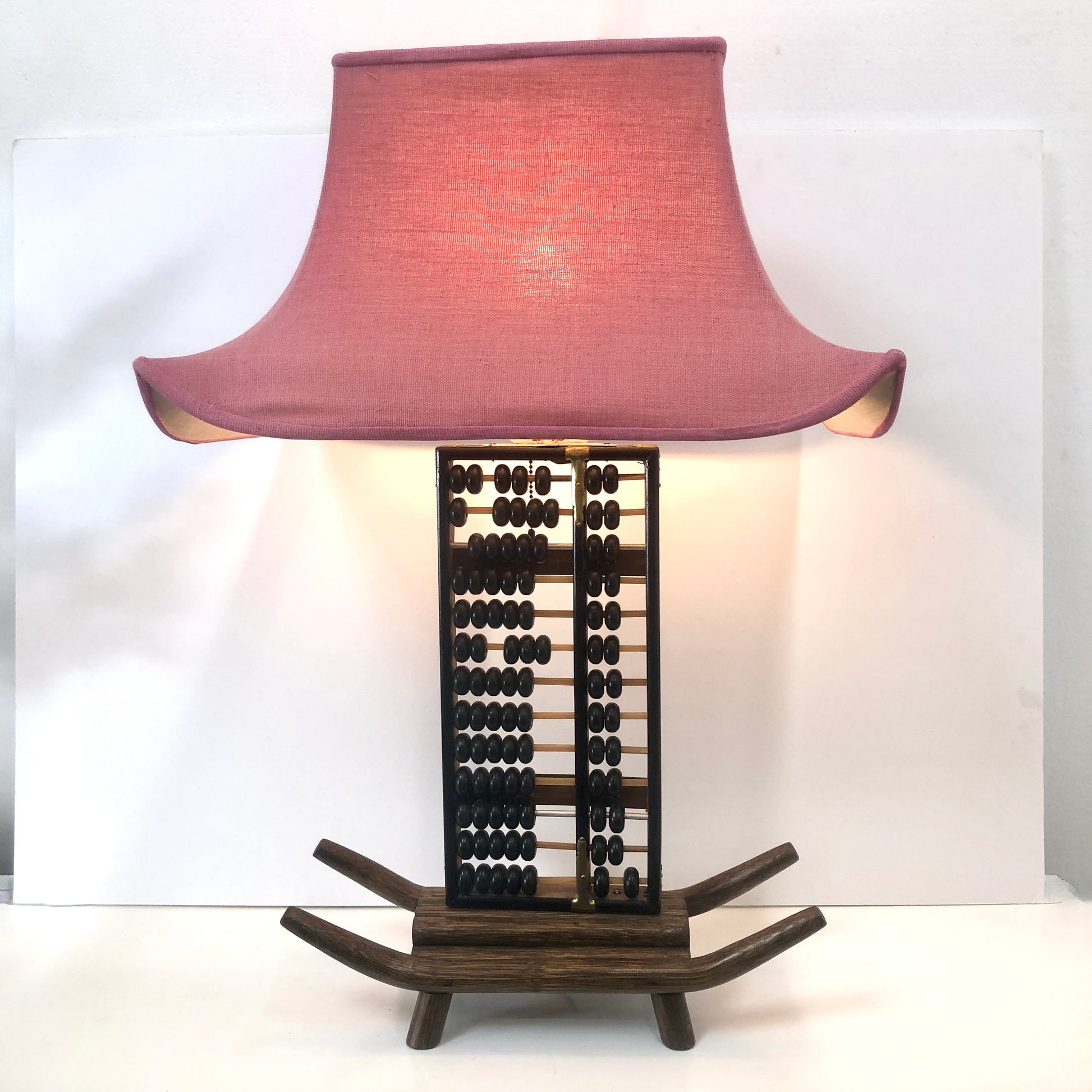 Large Chinoiserie Abacus Table Lamp