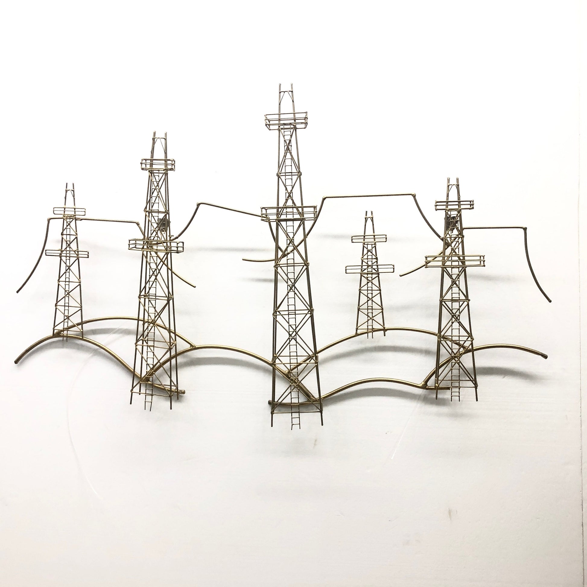 Oil Rig & Mesas Landscape | Wall Sculpture