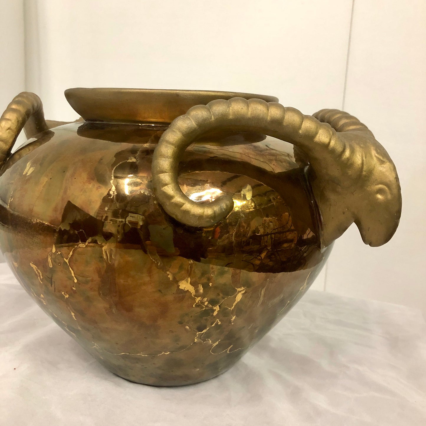 Copper Jar with Rams Head