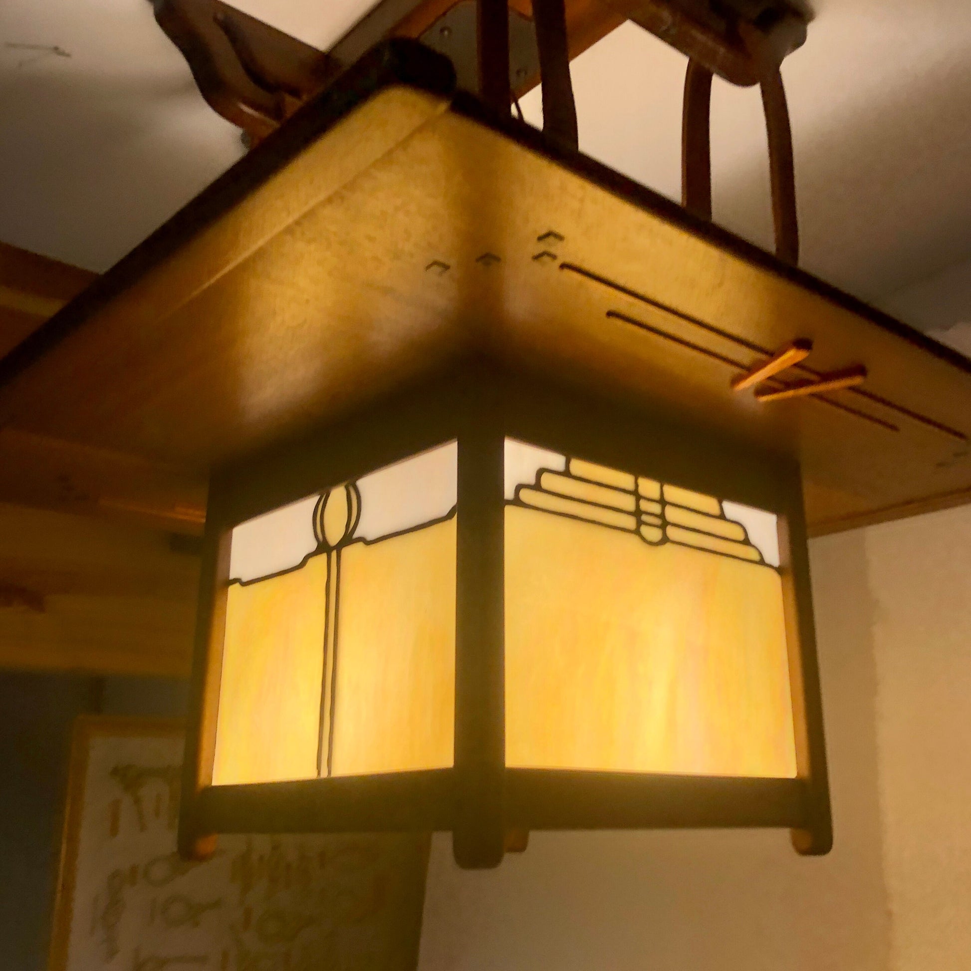 Handcrafted Mahogany Pendant Light | Craftsman