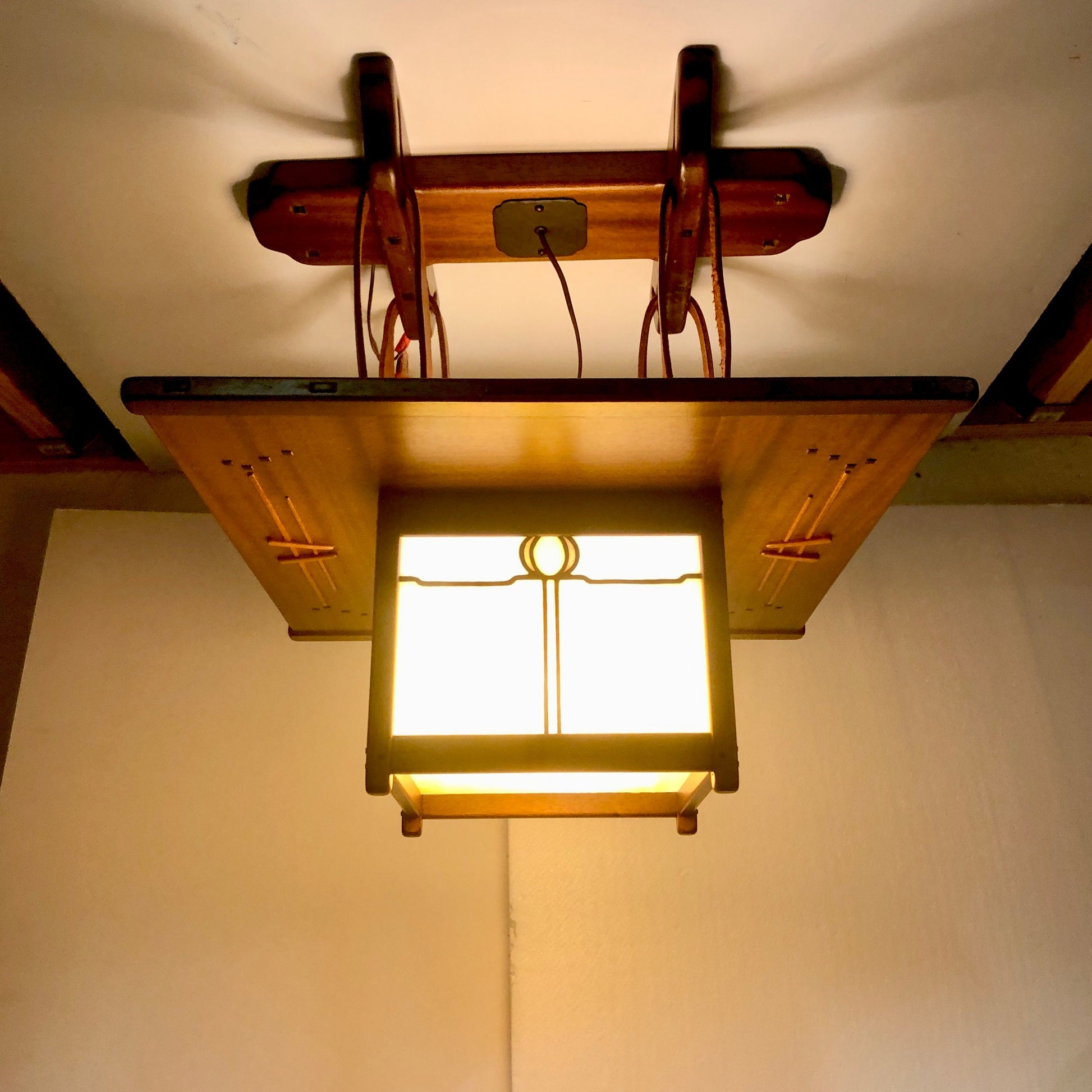 Handcrafted Mahogany Pendant Light | Craftsman