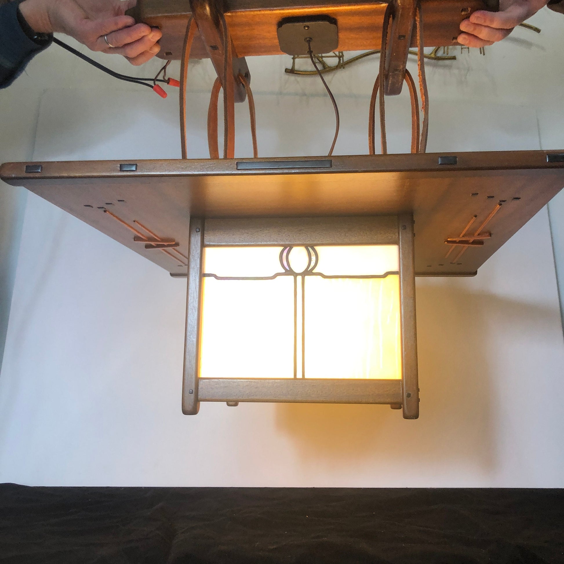 Handcrafted Mahogany Pendant Light | Craftsman