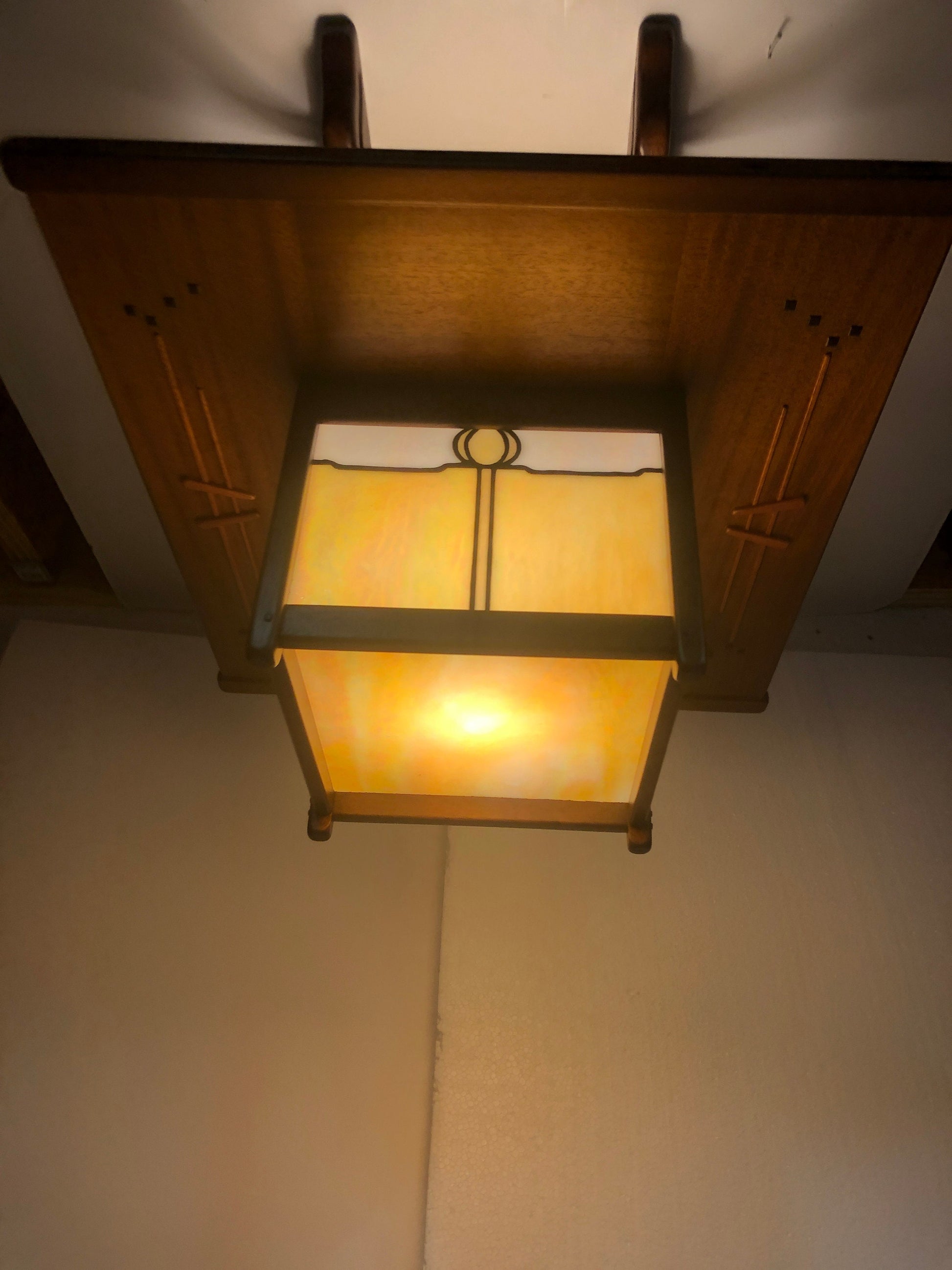 Handcrafted Mahogany Pendant Light | Craftsman