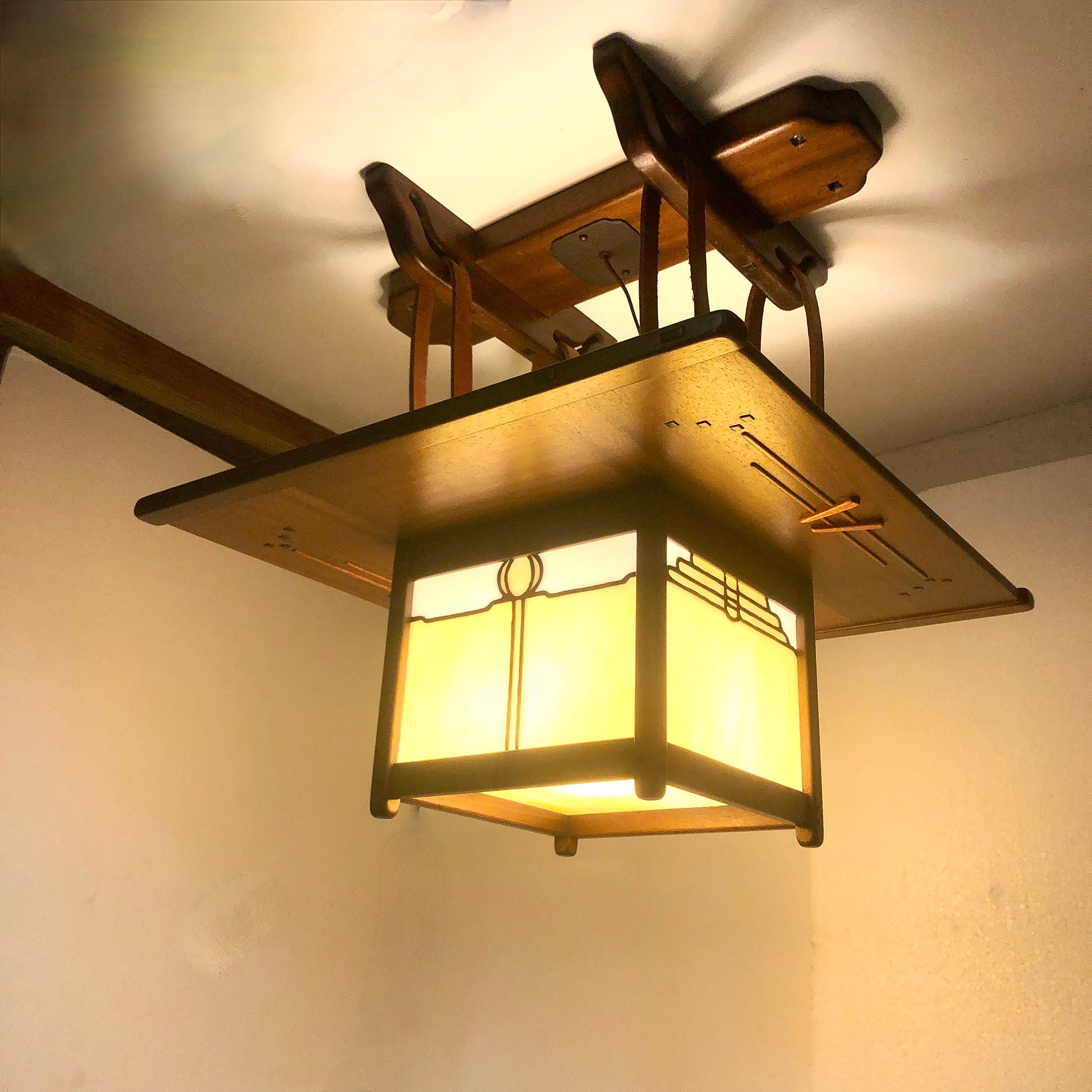 Handcrafted Mahogany Pendant Light | Craftsman