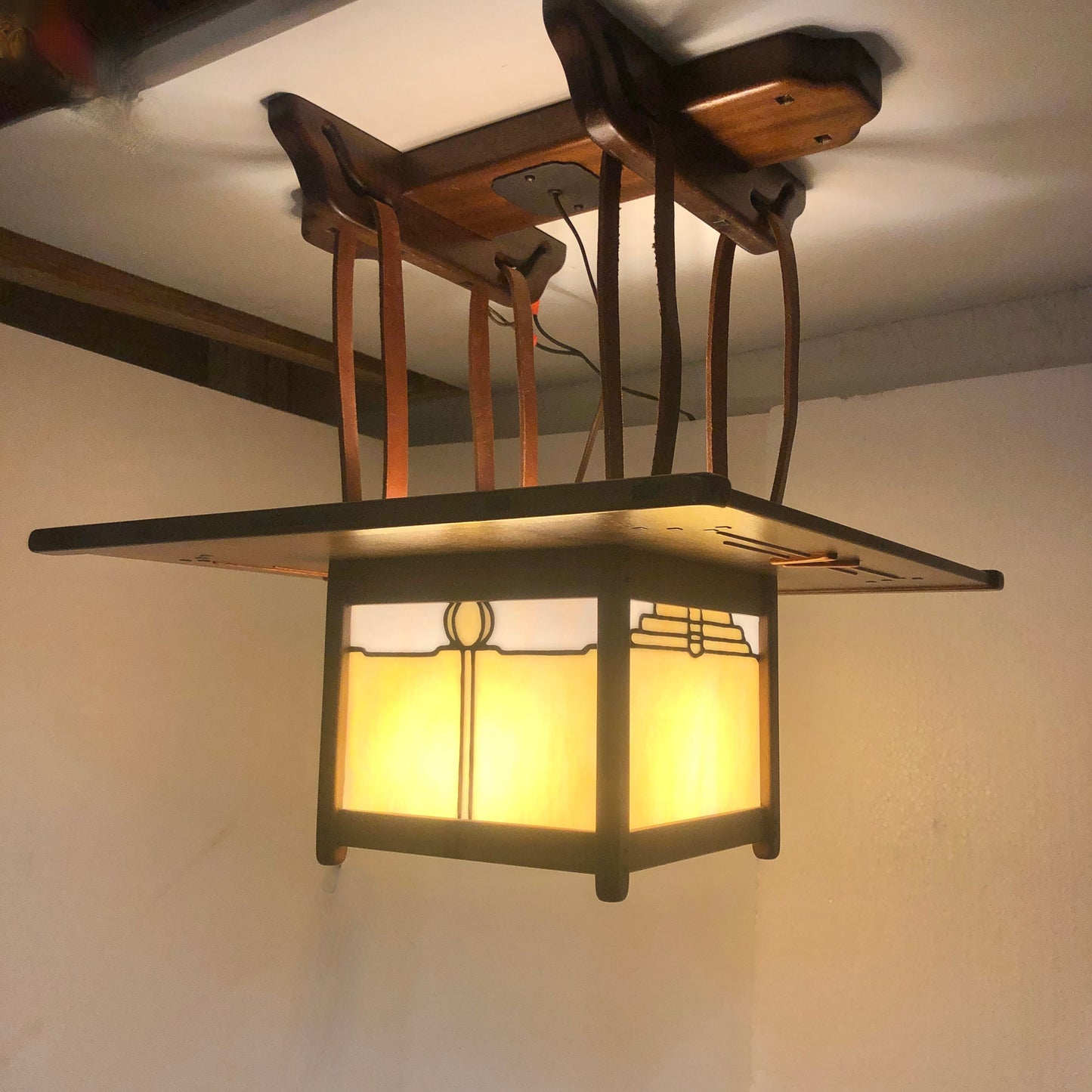 Handcrafted Mahogany Pendant Light | Craftsman
