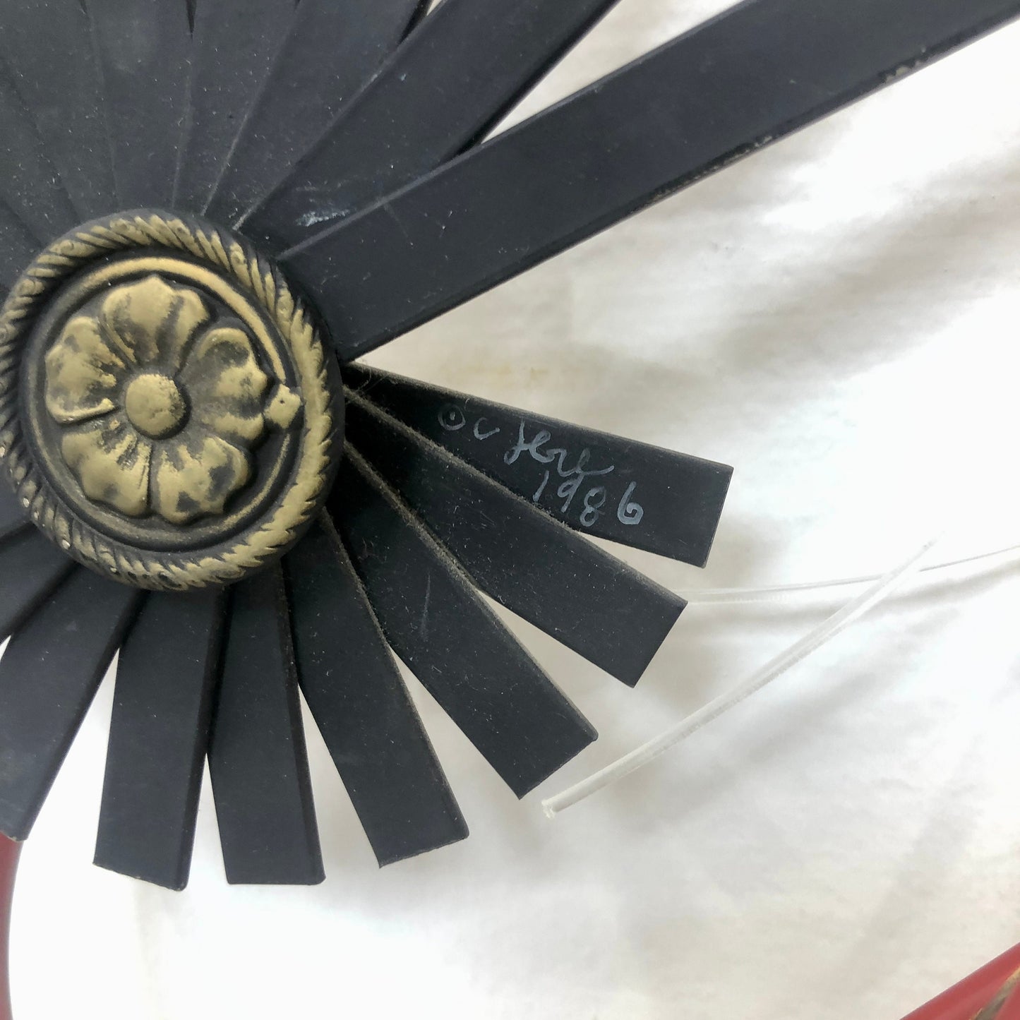 Jere Brass Asian Inspired Fan Wall Sculpture