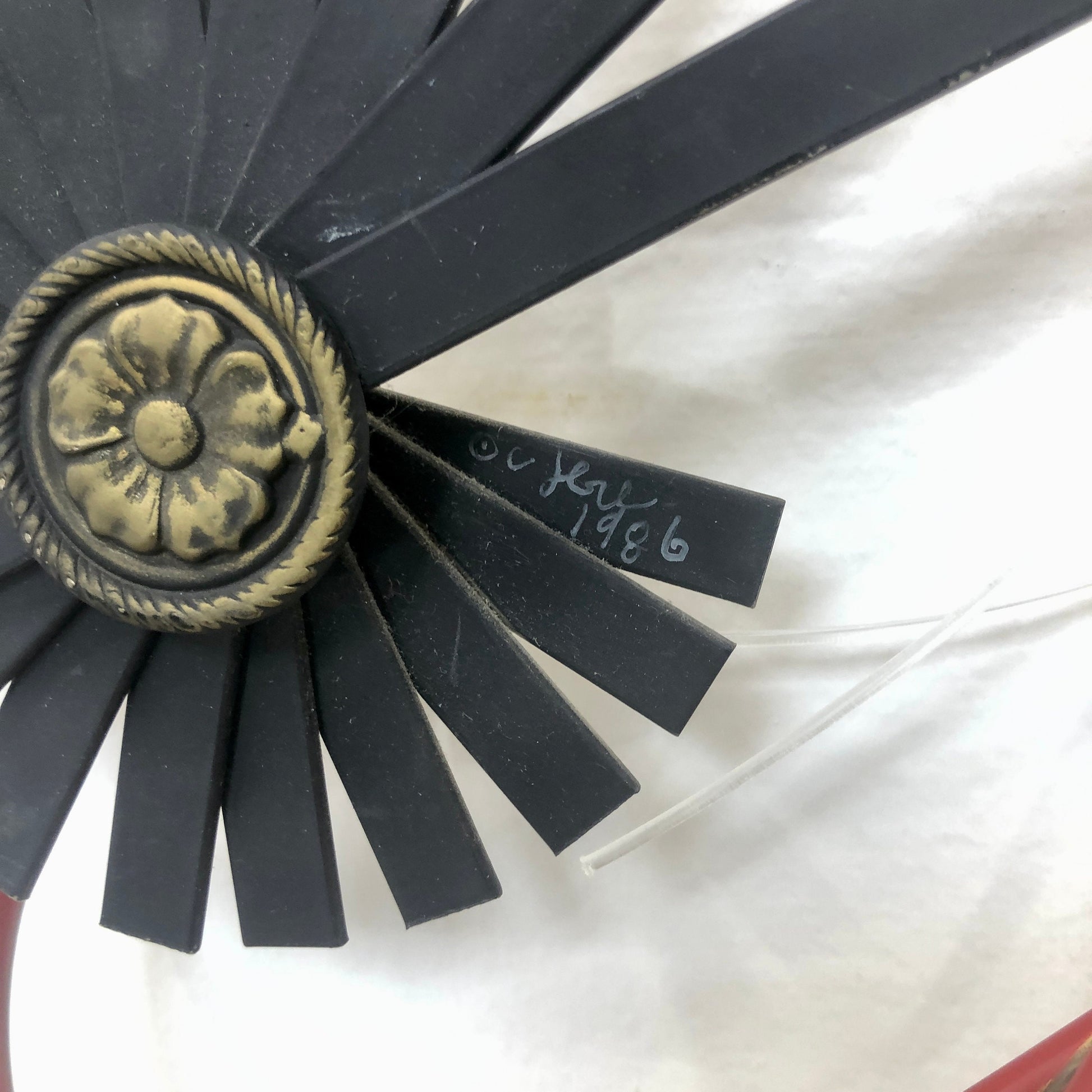 Jere Brass Asian Inspired Fan Wall Sculpture