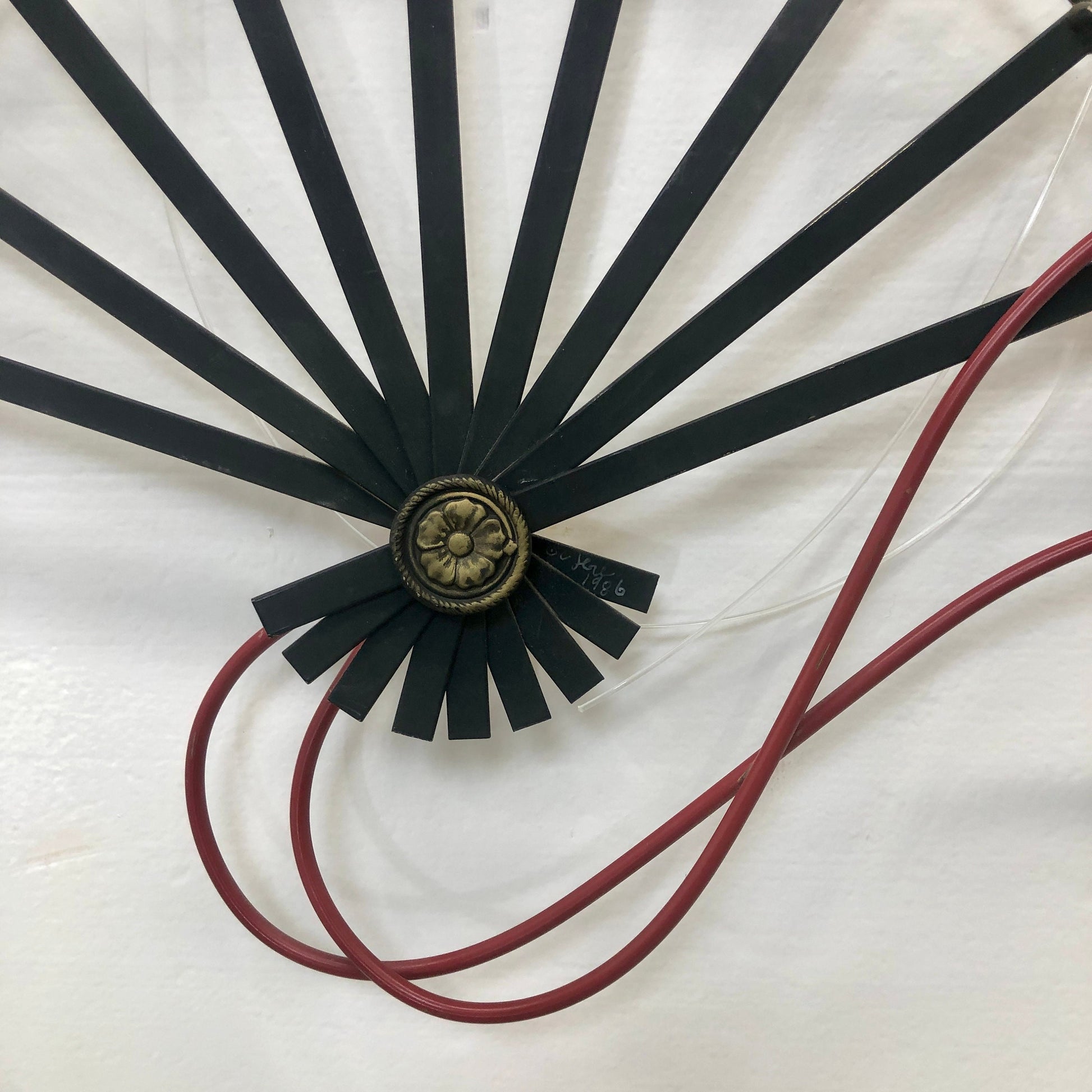 Jere Brass Asian Inspired Fan Wall Sculpture