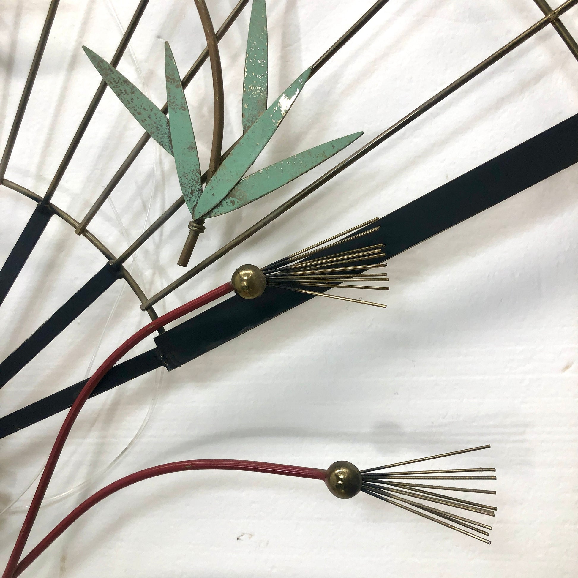 Jere Brass Asian Inspired Fan Wall Sculpture