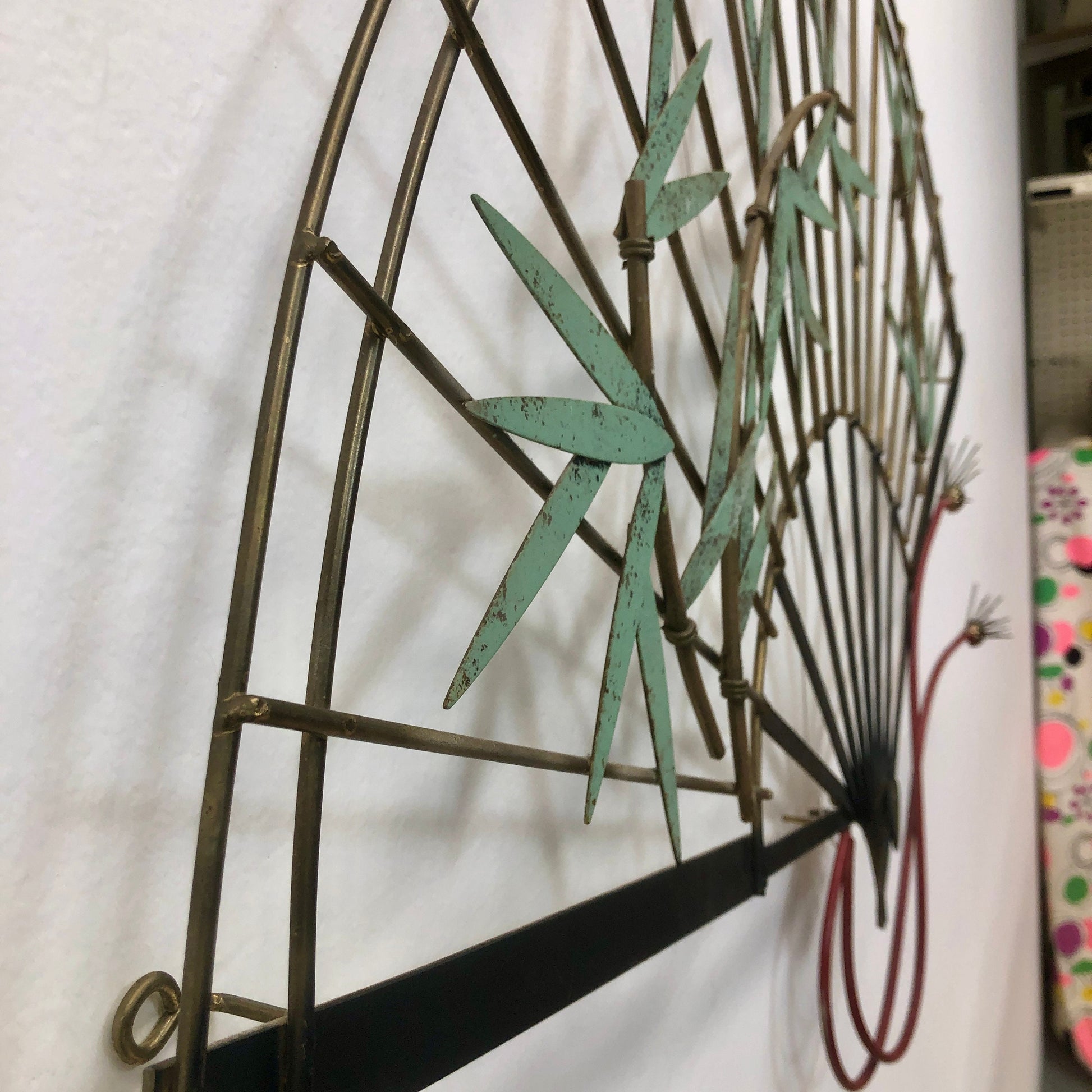 Jere Brass Asian Inspired Fan Wall Sculpture