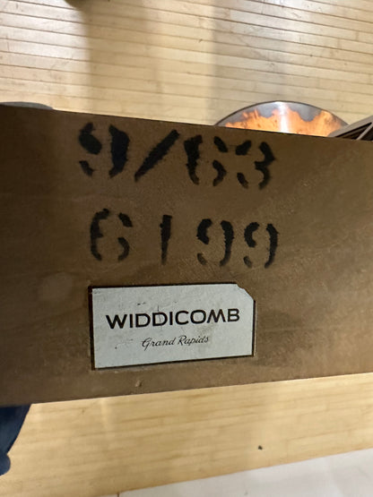 Widdicomb Walnut and Copper Pedestal Table