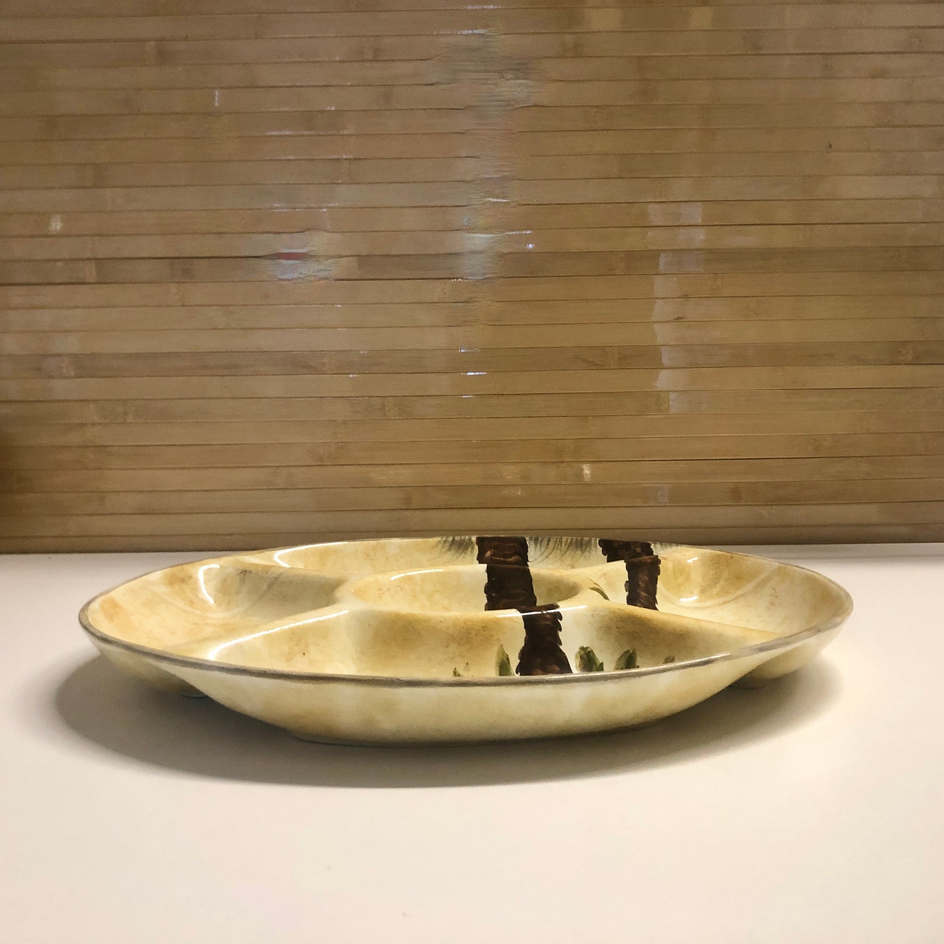 Superior Kitchen & Dining Cool Glass Encased Palm Tree Serving Platter from SHOPNAME]