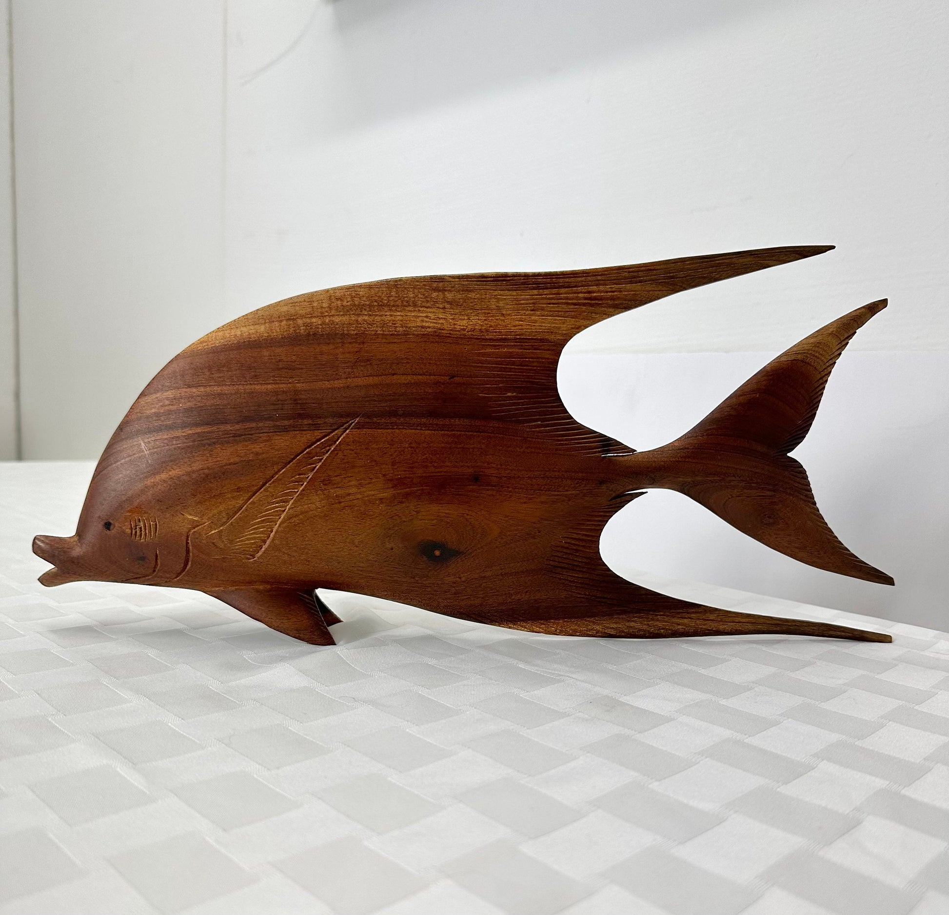 Superior Home Decor Cool Mid-Century Hand Carved Wooden Fish from SHOPNAME]