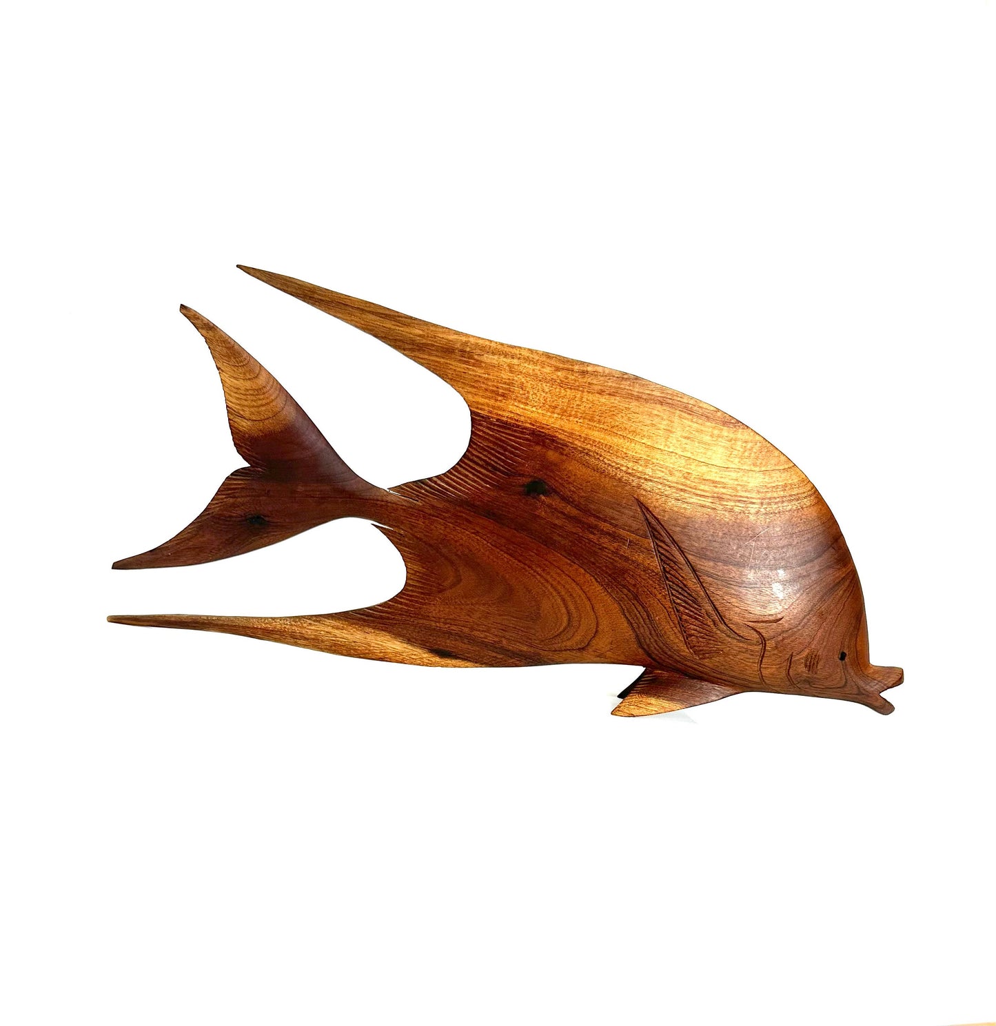 Superior Home Decor Cool Mid-Century Hand Carved Wooden Fish from SHOPNAME]