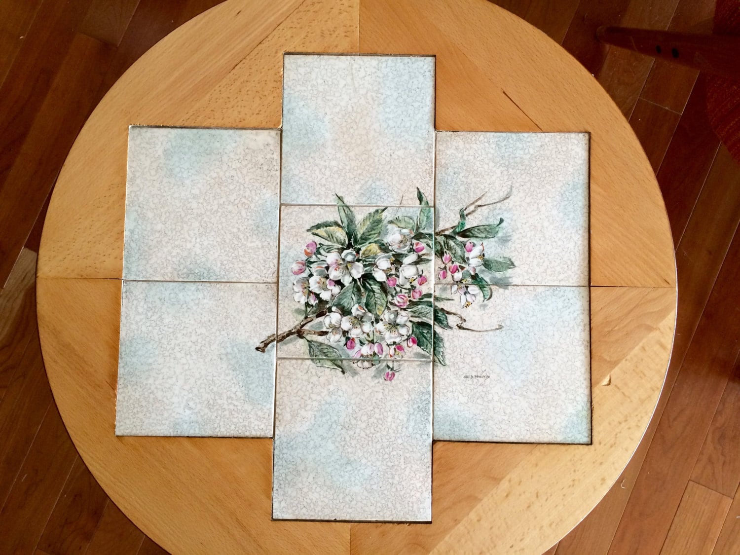 Table by Jason Furniture Denmark | Painted Tiles by Edmund